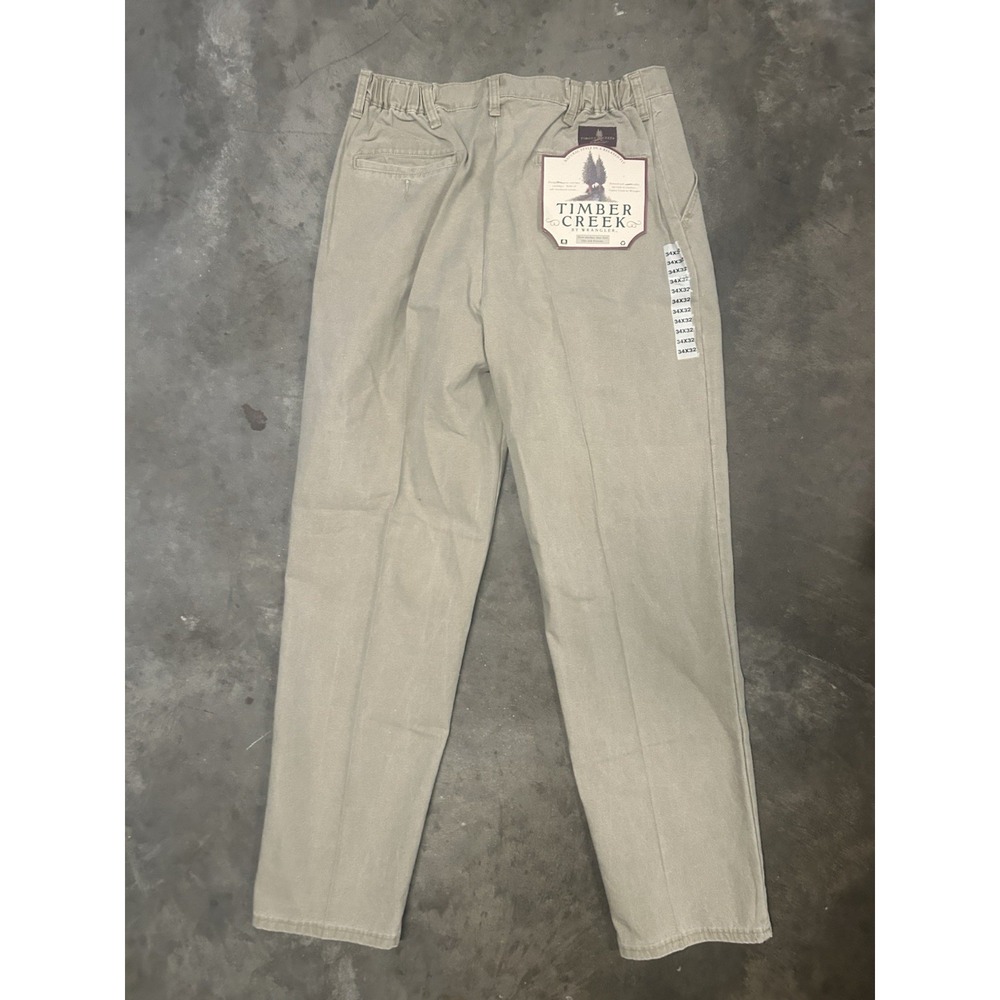Timber Creek By Wrangler Ultimate Khaki Stain Blocker Wrinkle Free Pleated 34x32